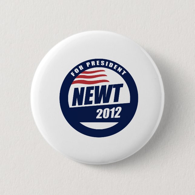 Newt 2012 pinback button (Front)