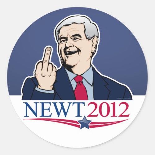 Newt Gingrich 2012 Gag Sticker Set