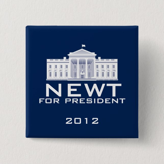 Newt Gingrich 2012 Pinback Button (Front)