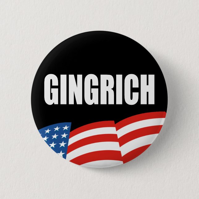 NEWT GINGRICH Election Gear Pinback Button (Front)
