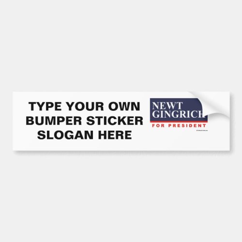 Newt Gingrich for President 2 Bumper Sticker