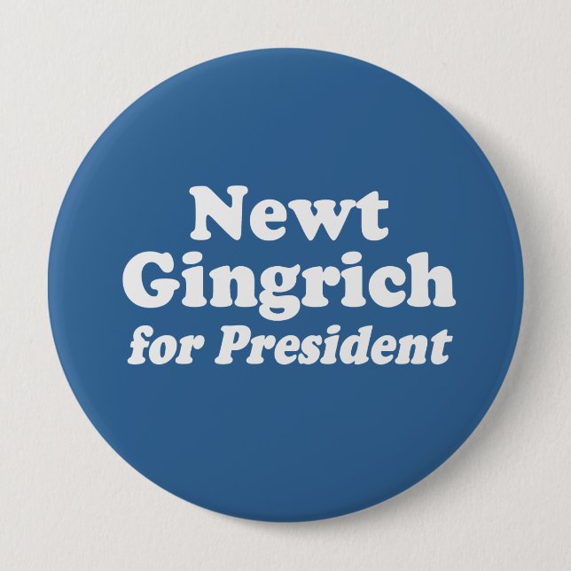NEWT GINGRICH FOR PRESIDENT 2 PINBACK BUTTON (Front)