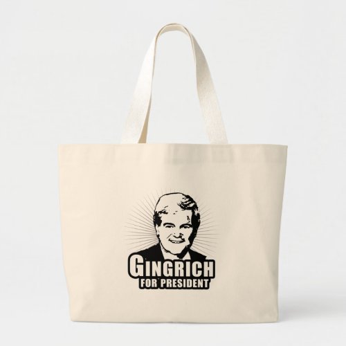 Newt Gingrich for President Large Tote Bag