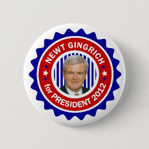 Newt Gingrich for US President 2012 Pinback Button