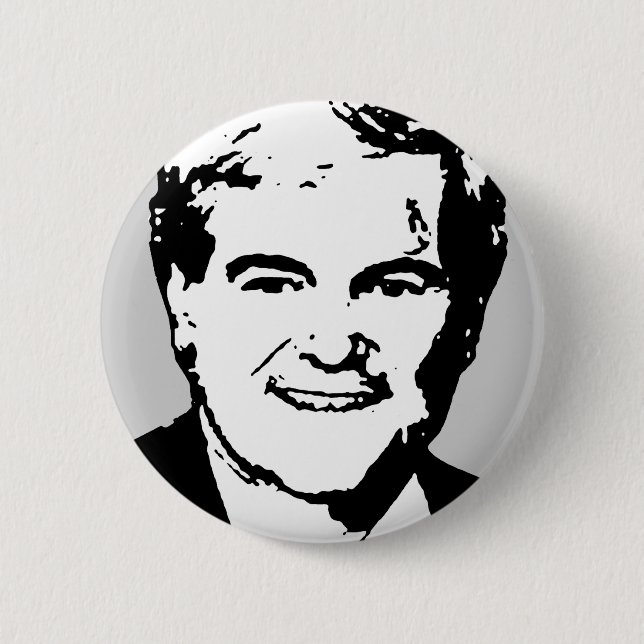 Newt Gingrich Gear Button (Front)