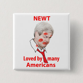 Newt Gingrich, Loved by Many Americans Pinback Button