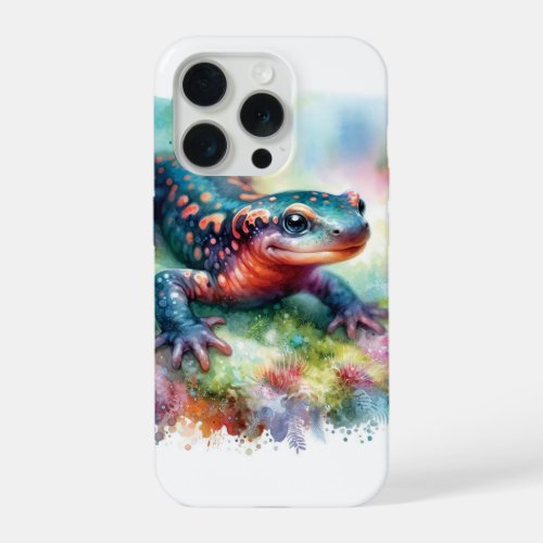 Newt in Watercolor 130624AREF120 _ Watercolor iPhone 15 Pro Case