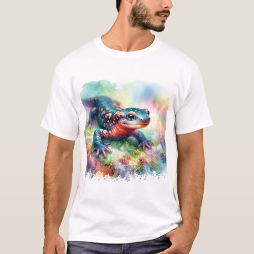 Newt in Watercolor 130624AREF120 _ Watercolor T_Shirt