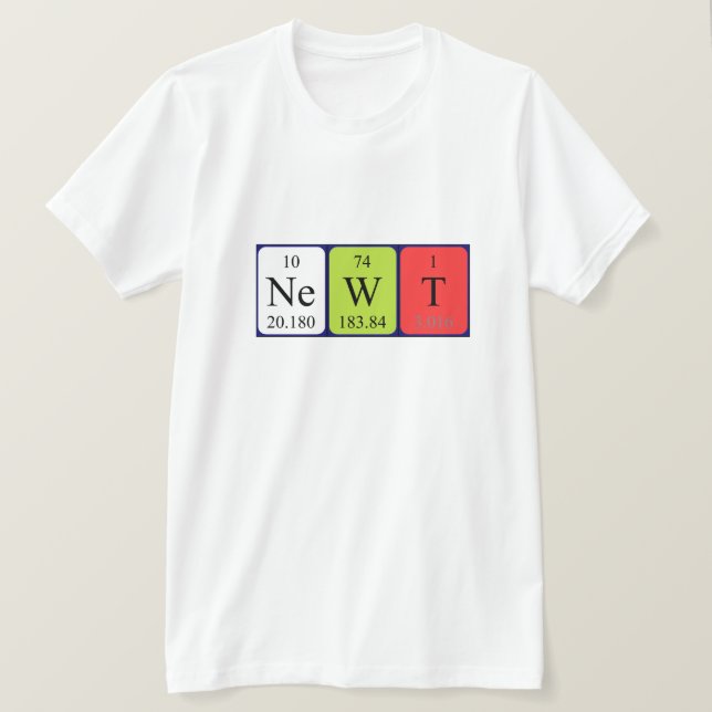 Newt periodic table name shirt (Design Front)