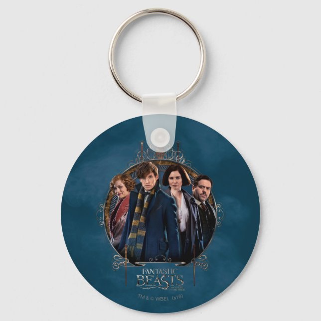 NEWT SCAMANDER™ and Company Art Nouveau Frame Keychain (Front)