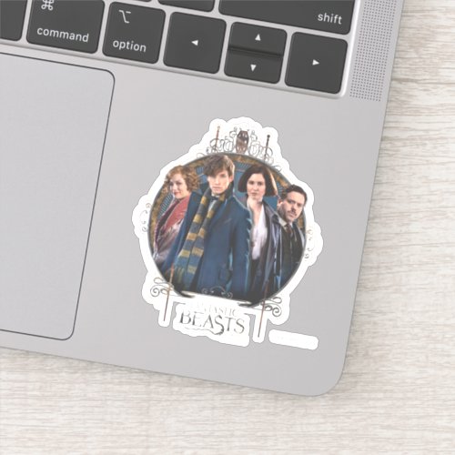 NEWT SCAMANDER and Company Art Nouveau Frame Sticker