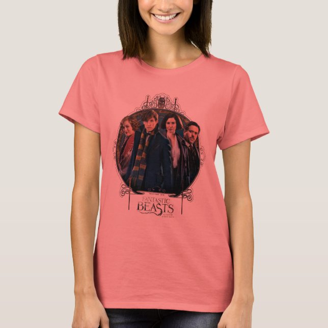 NEWT SCAMANDER™ and Company Art Nouveau Frame T-Shirt (Front)