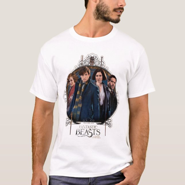 NEWT SCAMANDER™ and Company Art Nouveau Frame T-Shirt (Front)