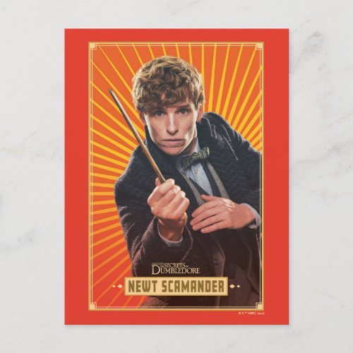 Newt Scamander Character Graphic Postcard