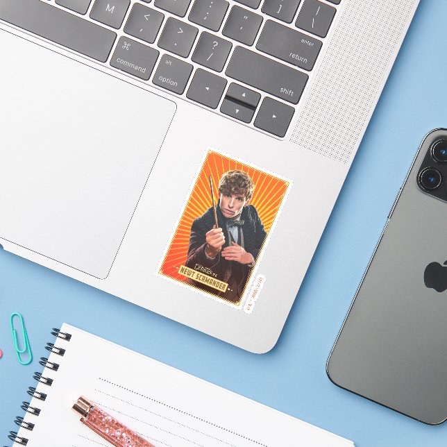 Newt Scamander Character Graphic Sticker (Laptop w/ iPhone)