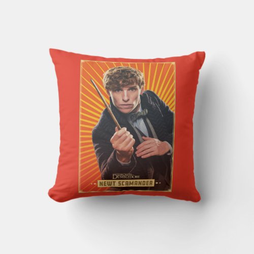 Newt Scamander Character Graphic Throw Pillow