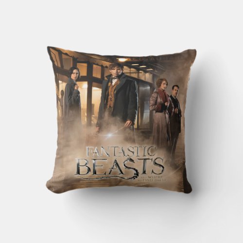 NEWT SCAMANDER  Co At The Train Station Throw Pillow