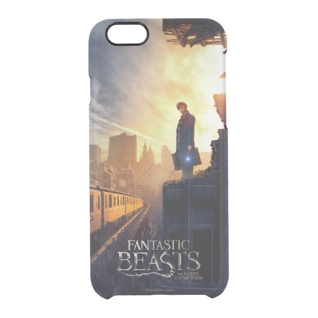 NEWT SCAMANDER™ in Destroyed Building Uncommon iPhone Case (Back)