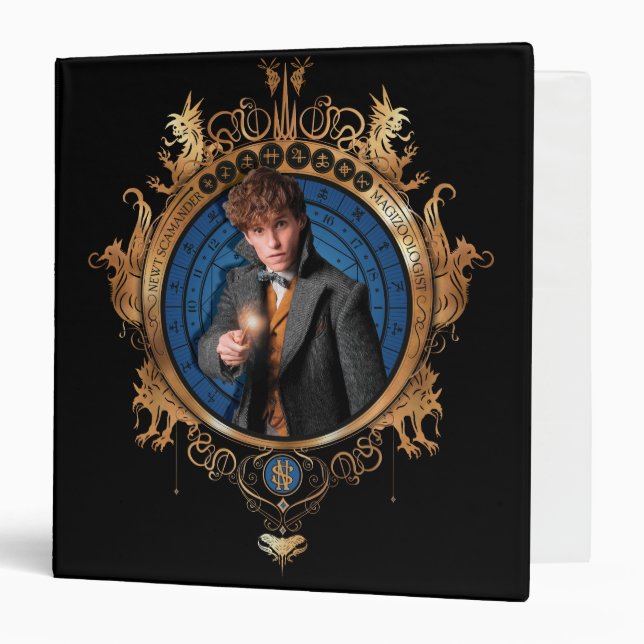 NEWT SCAMANDER™ Portrait 3 Ring Binder (Front/Inside)