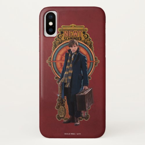 NEWT SCAMANDERâ Standing Art Nouveau Panel iPhone X Case