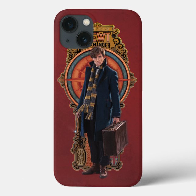 NEWT SCAMANDER™ Standing Art Nouveau Panel Case-Mate iPhone Case (Back)