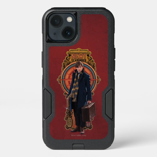 NEWT SCAMANDER™ Standing Art Nouveau Panel Otterbox iPhone Case (Back)