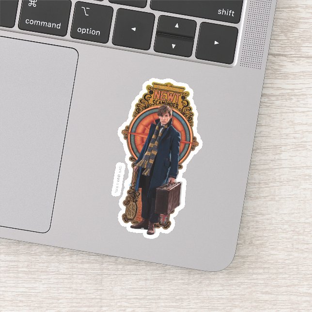 NEWT SCAMANDER™ Standing Art Nouveau Panel Sticker (Detail)
