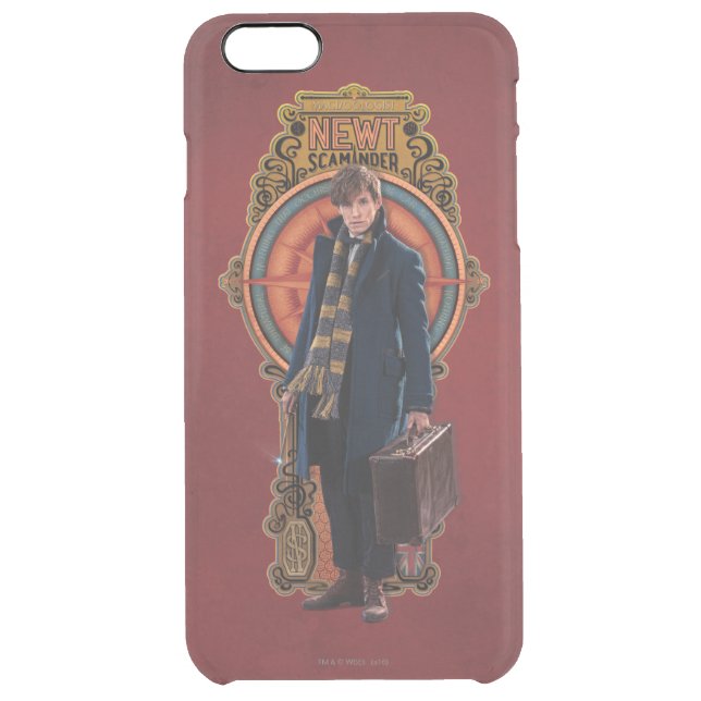 NEWT SCAMANDER™ Standing Art Nouveau Panel Uncommon iPhone Case (Back)