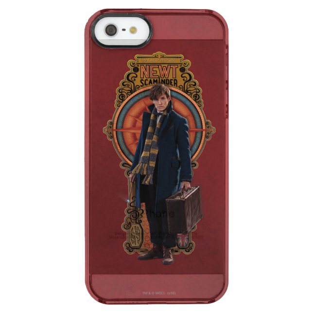 NEWT SCAMANDER™ Standing Art Nouveau Panel Uncommon iPhone Case (Back)