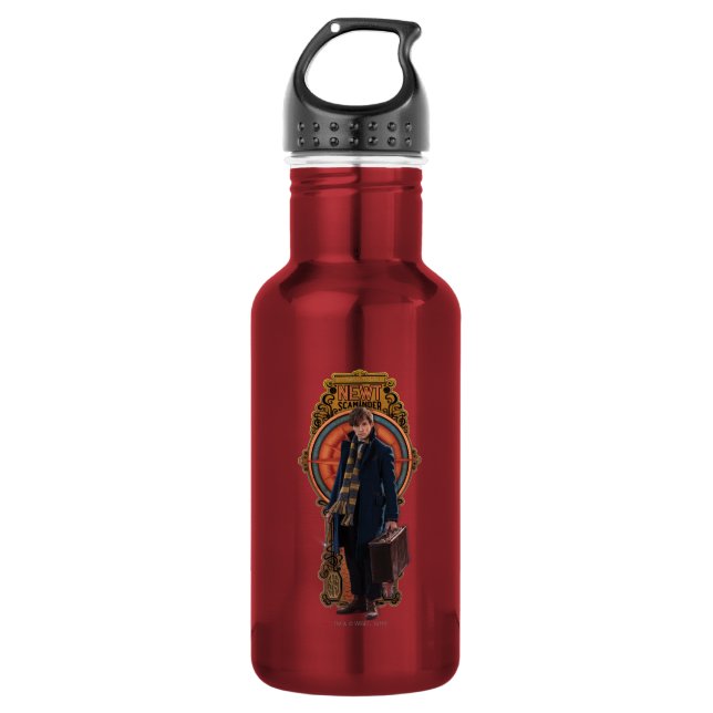 NEWT SCAMANDER™ Standing Art Nouveau Panel Water Bottle (Front)