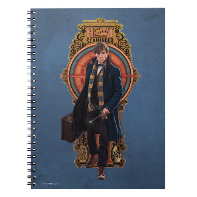 NEWT SCAMANDER™ Walking Art Nouveau Panel Notebook (Front)