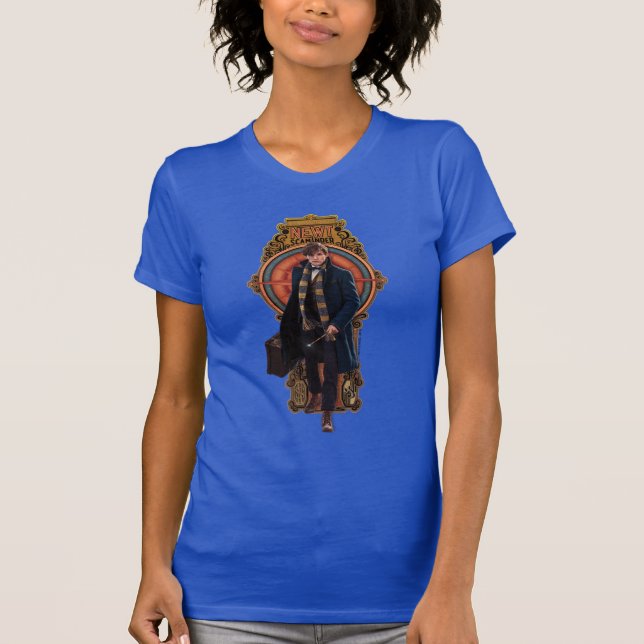 NEWT SCAMANDER™ Walking Art Nouveau Panel T-Shirt (Front)