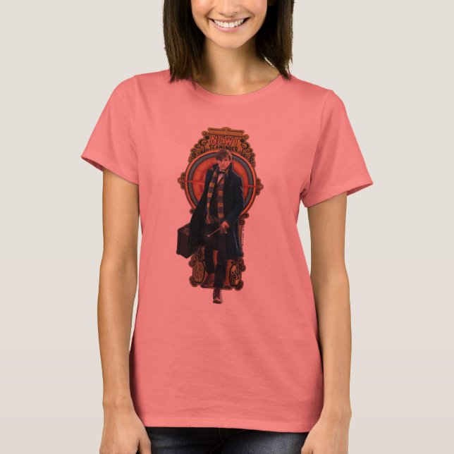 NEWT SCAMANDER™ Walking Art Nouveau Panel T-Shirt (Front)
