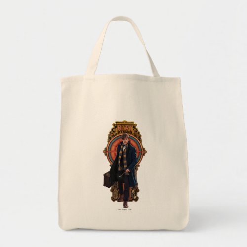 NEWT SCAMANDER Walking Art Nouveau Panel Tote Bag