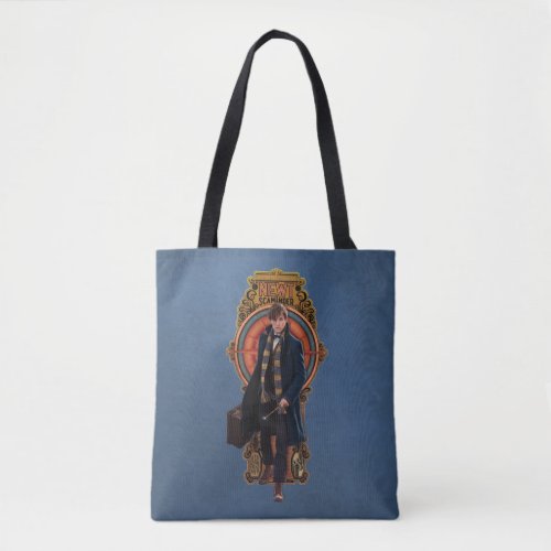 NEWT SCAMANDER Walking Art Nouveau Panel Tote Bag