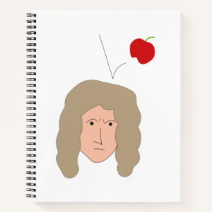 Newton Apple Knowledge Back to School STEM Funny Notebook