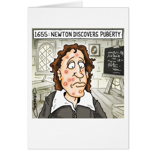 Newton Discovers Puberty Cards (Front)