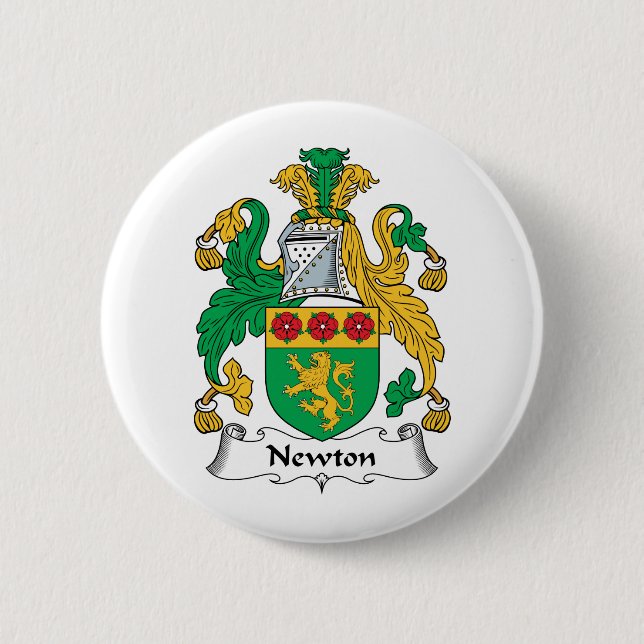 Newton Family Crest Pinback Button (Front)