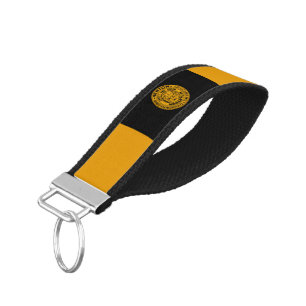 Newton (Massachusetts) City flag Wrist Keychain