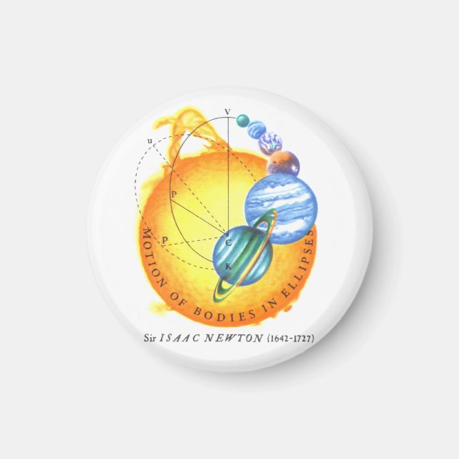 Newton Orbits Magnet (Front)