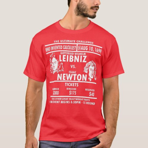 Newton vs Leibniz  Mathematician Gift Math Calculu T_Shirt