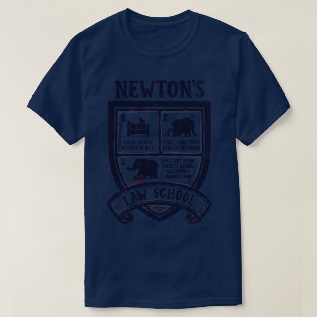Newtons Law School T-Shirt (Design Front)