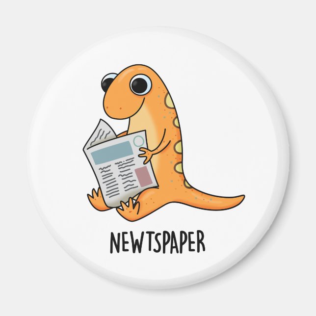 Newtspaper Funny Newt Pun  Magnet (Front)