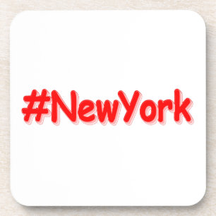 "#NewYork " Cute Design. Buy Now Beverage Coaster