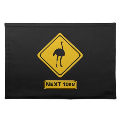 next 10 km ostriches cloth placemat