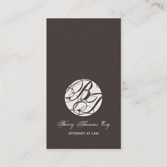 Next Appointment Cards, monogram business cards (Front)