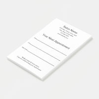 Next Appointment Reminder Beauty Salon Black White