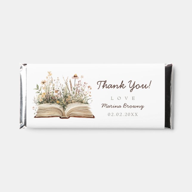  Next Chapter Baby Shower Chocolate Warpper Hershey Bar Favors (Front)