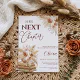 Next Chapter Boho Pampas Grass Books Bridal Shower Invitation | Zazzle