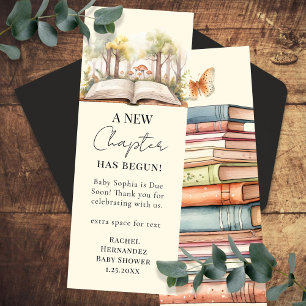 Next Chapter Forest Baby Shower Favor Bookmark